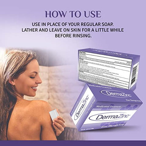 Sabonete Terapêutico DermaZinc com Zinco 120g – Pack com 3 Barras