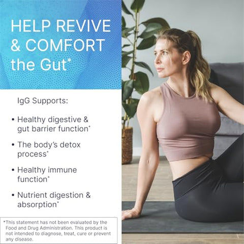 Mega IgG2000 – Cápsulas Alternativas Livres de Laticínios ao Suplemento de Colostro Bovino – Suplemento de Imunoglobulina do Soro Bovino para Apoiar a Saúde Digestiva (120 cápsulas) - Microbiome Labs