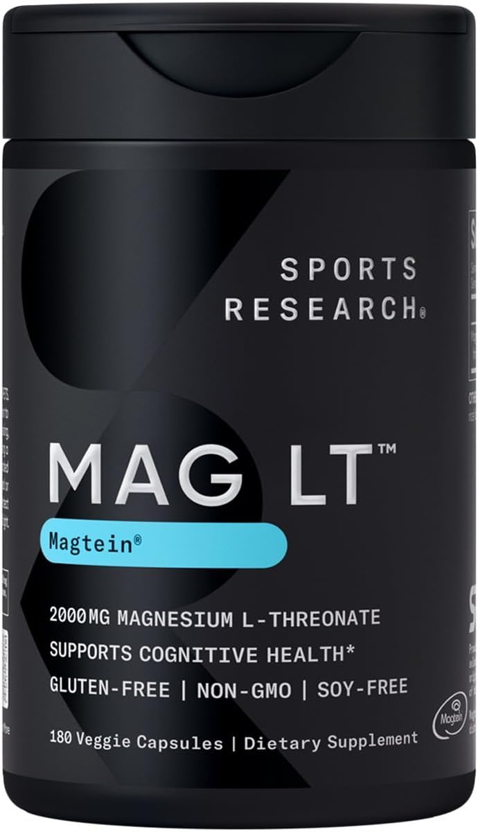 Magtein Magnésio L-Treonato Cápsulas – Suplemento de Magnésio para Memória e Concentração - Sports Research