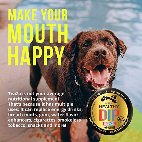 TeaZa - Teaza Herbal Energy Pouch Mixed (4 unidades) – Hortelã-Pequeno Paraíso-Menta Refrescante-Cereja Preta Intensa – Energia Herbal de Alta Qualidade