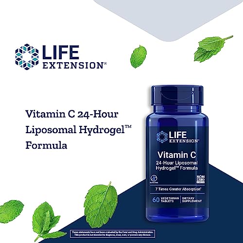 Vitamina C Lipossomal de Fórmula Hidrogel 24 Horas da Life Extension – Suplemento de Vitamina C Lipossomal para o Sistema Imunológico