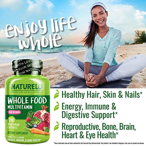 Multivitamínico para Mulheres – Vitaminas e Minerais – Alimentos Integrais – Marca NATURELO - NATURELO
