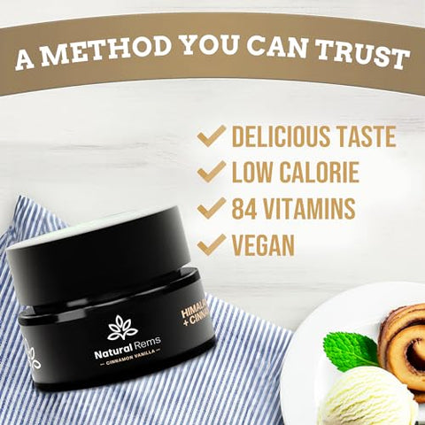 Natural Rems - Shilajit Orgânico Sabor Canela Baunilha – Pure Himalayan Organic – Suplemento Ácido Fúlvico Shilajit Puro – Energia e Foco – Saúde Holística