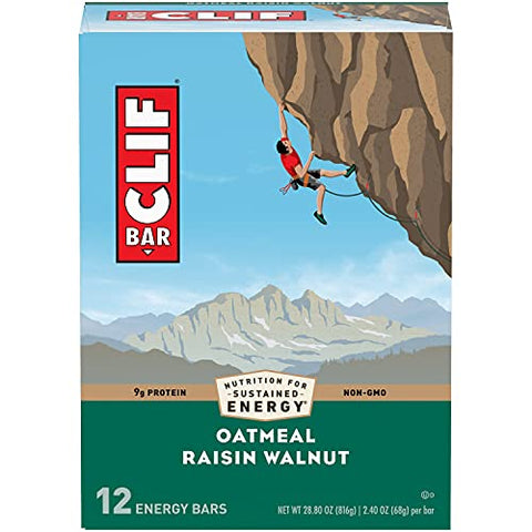 Energy Bar Aveia Passas Nozes – 12 barras de 68g (816g) – Energia e Sabor em uma Barra - Clif Bar