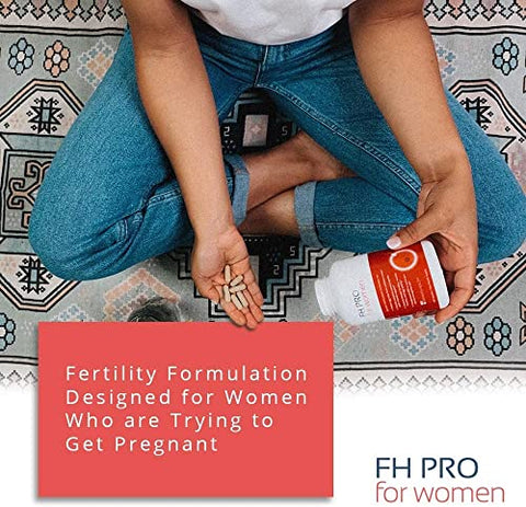 FH Pro para Mulheres | Suplemento Premium de Fertilidade para Mulheres | Regularidade do Ciclo e Qualidade dos Óvulos | Multivitamínico Feminino para Suporte à Concepção | 180 Cápsulas - Fairhaven Health