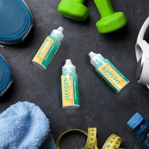 Global Health Trax - GHT Oxygen Elements Max – Gotas de Oxigênio Líquido em Frasco de 30ml, Suplemento Portátil – Aumente Resistência e Energia, Limpe as Células