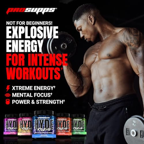 Mr. Hyde® Xtreme – Energético em Pó Pré-Treino de Alta Performance – Energia Intensa e Duradoura, Bombas Musculares – 300g - PROSUPPS