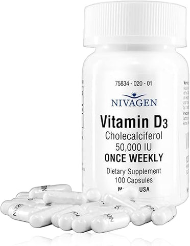 Nivagen - Vitamina D3 50.000 UI Cápsula (100) – Pharmaceuticals Inc