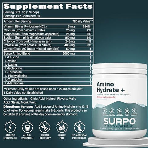 SURPO - Suplemento de Aminoácidos Essenciais – Potencialize sua saúde com a marca líder em nutrição!