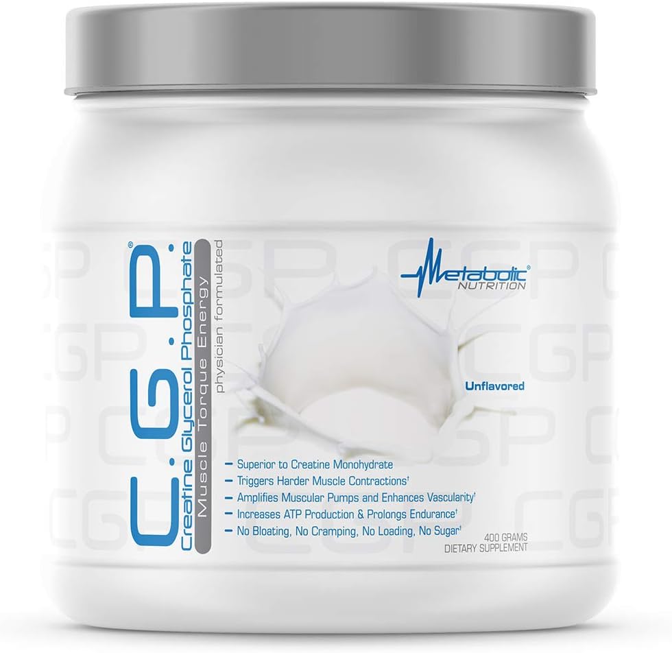 CGP: Creatine Glycerol Phosphate 100% Micronizada em Pó 400g - Metabolic Nutrition