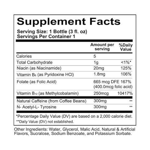 Total War Energy Shots – 300mg Cafeína e Vitaminas B – Energia Pré-Treino - REDCON1