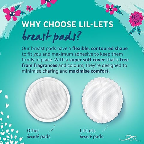 Breast Pads – 120 Unidades Individuais, Ultrafinas e Absorventes - Lil-Lets