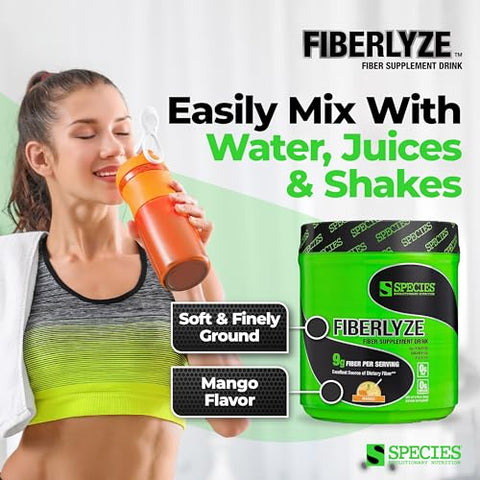 Fiberlyze – Suplemento de Fibra à Base de Psyllium, Solúvel em Água – 100g - Species Nutrition