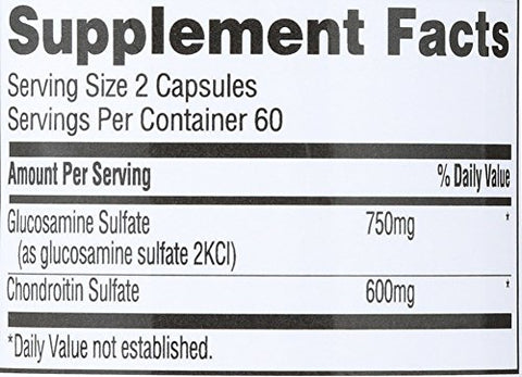Glucosamina Condroitina, 120 ct – Fórmula de Alta Qualidade para Saúde das Articulações - 365 Everyday Value
