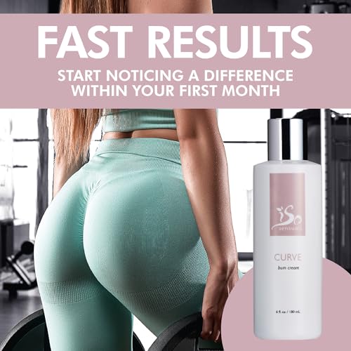 IsoSensuals - CURVE Creme para Aumento de Glúteos – Resultados Naturais e Volumosos, Rápidos, Espessos, Grandes, 2 Meses de Fornecimento