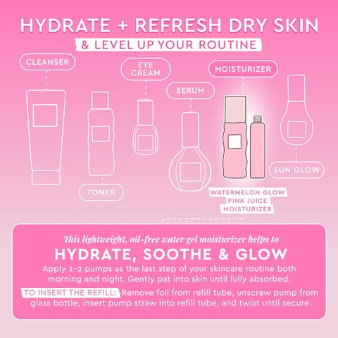 Pink Juice Hidratante Facial para Mulheres – Hidratação e Brilho – 50ml - Glow Recipe