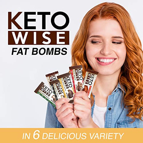Fat Bombs – Snack de Chocolate com Óleo MCT – Baixo teor de gordura, baixo teor de carboidratos e amigável à dieta Keto – 8g de gordura, 2g de carboidratos líquidos | Caramelos Cobertos de Chocolate, 2 Unidades (Pacote com 16) - Keto Wise
