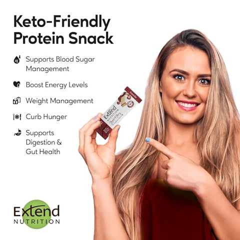 Extend Bar - Barras de Proteína Extend Nutrition Sem Açúcar, Alto Teor de Proteína para Controlar a Fome – Marca Extend Nutrition