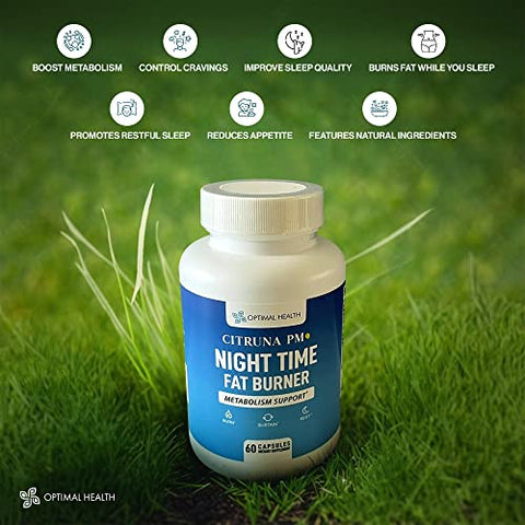 Citruna - PM Suplemento Noturno para Perda de Peso Masculina – Marca PM, 60 cápsulas, 100% natural