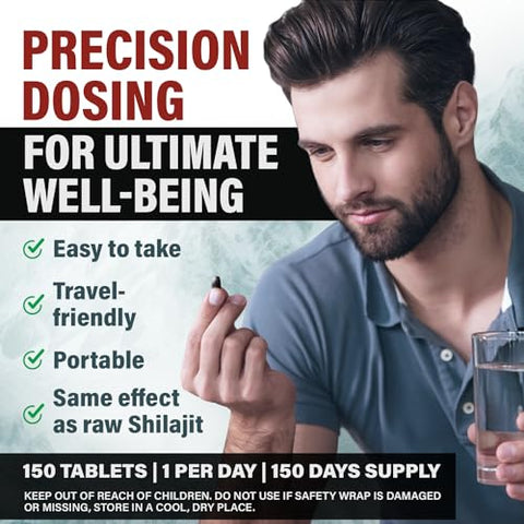 Benevolent Nourishment - Premium Shilajit Dry Drops – 150 Unidades, 250mg Cada – Máxima Potência de Shilajit Puro para Homens com 40%% de Ácido Fúlvico – Marca Premium