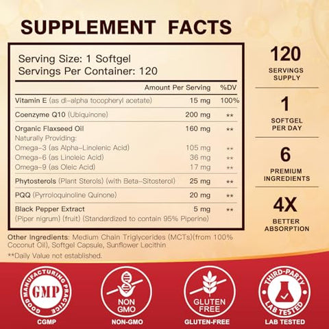 Quinovit - CoQ10 200mg Softgels com Vitamina E – Potencialize sua saúde com a marca líder em CoQ10