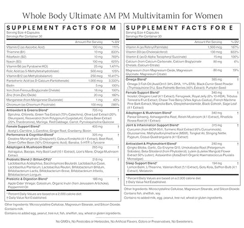 Ultimate Multivitamínico para Mulheres – Suplementos AM PM para Energia Natural, Imunidade e Saúde Intestinal | Marca Gulp - Gulp