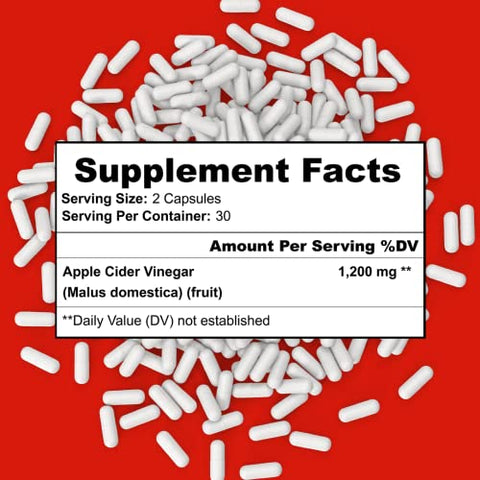 Ni una dieta más - Apple Cider Vinegar Capsules – Redução de Gordura Abdominal – Melhor para Perda de Peso – NI UNA DIETA MÁS