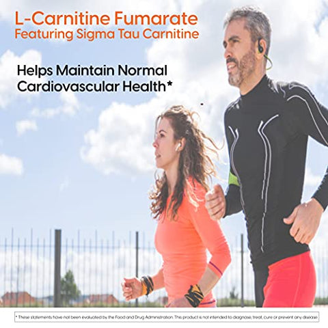 Doctor's BEST - Doctor’s Best L-Carnitine Fumarate – Vegano, Sem OGM, Livre de Glúten – Saúde Cardíaca – 855 mg, 60 Cápsulas Vegetais