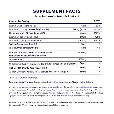Restore | Suplemento com DHM L-Cisteína | Sinta-se Melhor Após Beber | Marca: Cheers - Cheers
