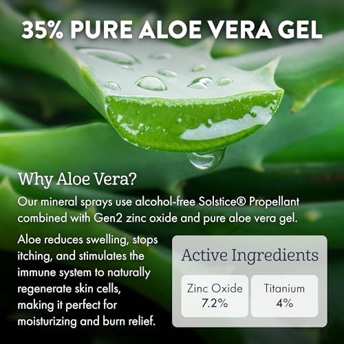 ALOE UP - Protetor Solar Infantil Aloe Up FPS 50 – Spray Mineral de Amplo Espectro para Rosto e Corpo – Livre de Álcool – Pele Sensível – Com Óxido de Zinco Gen2 e Aloe Vera – Amigo dos Recifes – 100g