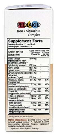 Pediakid - Fórmula Natural de Vitaminas do Complexo B com Ferro – Nova Fórmula, Vitaminas Naturais