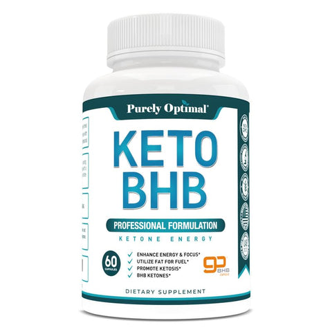 Keto BHB – Cápsulas de Dieta Keto para Cetose, Energia, Foco e Metabolismo – para Mulheres e Homens (120 Cápsulas) - Purely Optimal