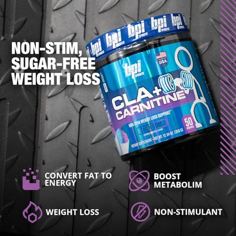 CLA Carnitine – Ácido Linoleico Conjugado – Fórmula para Perda de Peso – Metabolismo, Desempenho, Massa Magra – Livre de Cafeína – Para Homens - BPI Sports