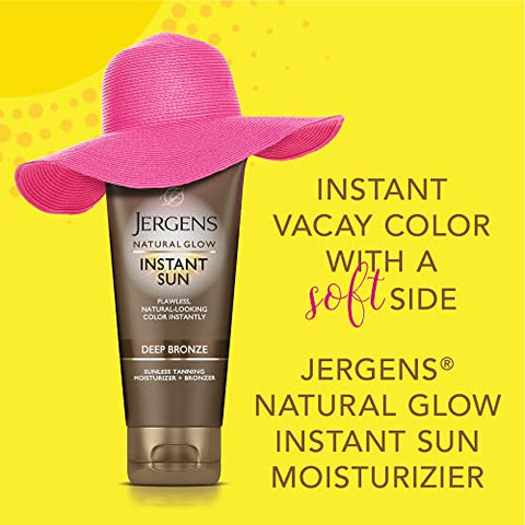 Natural Glow Bronzeador Hidratante Autobronzeador Instantâneo, Tom Profundo, 177 ml - Jergens