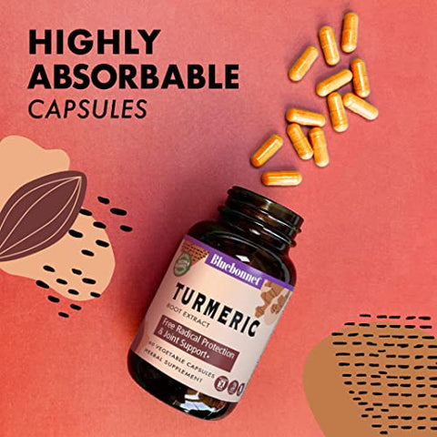 Bluebonnet - BlueBonnet Extrato de Raiz de Cúrcuma, 120 Cápsulas – Suplemento de Alta Qualidade