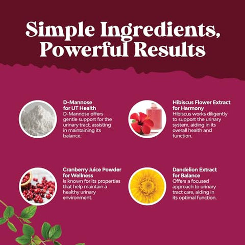 Natures Craft - D-Mannose com Extrato de Cranberry – Cápsulas Potentes para Limpeza Renal e Saúde do Trato Urinário Feminino – Cápsulas de D-Mannose 1000mg com 1000mg por Porção