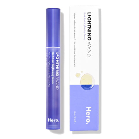 HERO COSMETICS - Varinha Relâmpago da Hero Cosmetics – Soro Iluminador para Desvanecer Manchas Escuras Pós-Espinhas com Botânicos, Livre de Fragrâncias e Parabenos (10 ml, 0,34 fl oz)