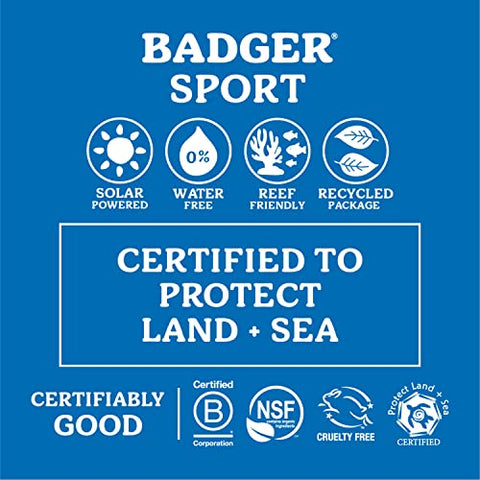 Protetor Solar Badger Coral Reef Safe, FPS 40 Óxido de Zinco, Amplo Espectro, Resistente à Água, Tamanho Viagem, Cuidados com a Pele ao Sol, Sem Fragrância, 2.4 oz (2 Unidades)
