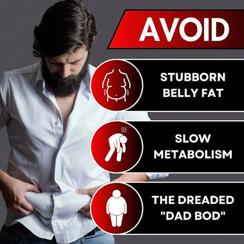 Queimador de Gordura Abdominal UNALTERED para Homens – Perca Gordura Abdominal, Fortaleça os Abdominais, Apoie o Crescimento Muscular Magro – Jitter