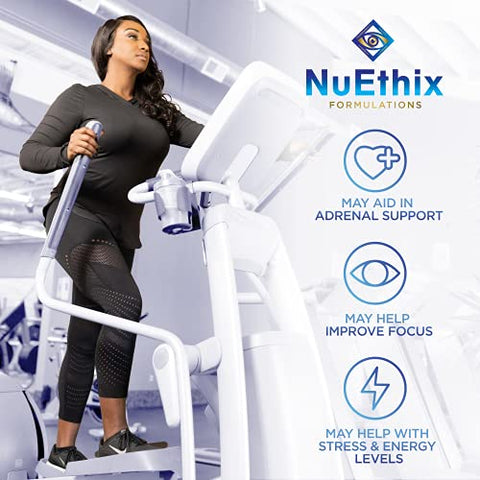Suplemento Adrena-Health para Mulheres – Suporte à Saúde do Cortisol, Níveis de Energia, Moderação do Humor e Suporte Adrenal - NuEthix Formulations