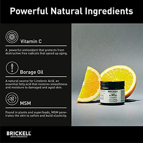 Brickell Men's Products - Brickell Men’s Products – Creme Facial Anti-Envelhecimento Resurfacing para Homens, Hidratante Facial Natural e Orgânico, Creme de Vitamina C para Rugas, 60ml, Sem Fragrância