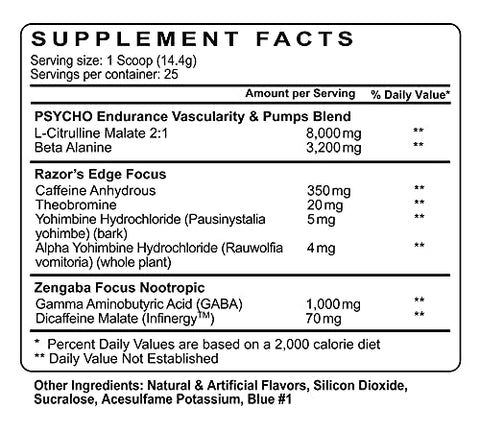 New Perfect Powders com Energia Zengaba – Foco, Força e Intensidade – Pó de Treino Mais Intenso para Foco e Força – 100g - Psycho Pharma