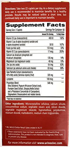 Prostate Plus: Suplemento de Saw Palmetto para a Próstata – 60 cápsulas - Urinozinc