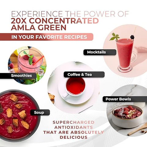 Amla Green - Pó de Amla: Benefícios para a saúde e beleza | 100% natural | 50g