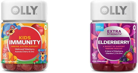 Kids Immunity Gummy: Suporte Imunológico com Wellmune, Sabugueiro, Vitamina C e Zinco - OLLY