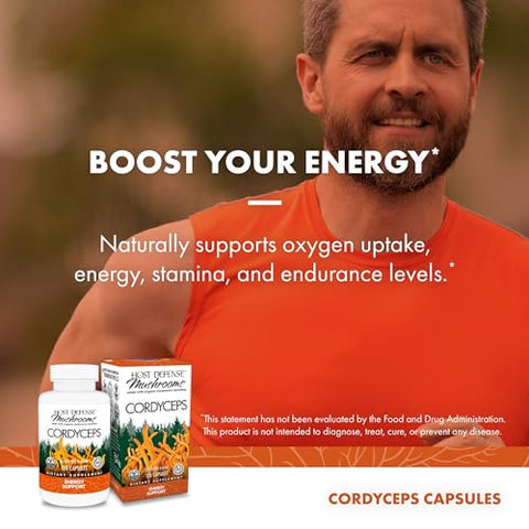 Cápsulas Host Defense Cordyceps – Imunidade | 60 cápsulas | 500mg