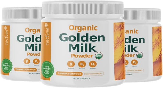 Teaveli - Pó de Leite Dourado Orgânico com Vitamina D3 – Marca: [nome da marca]