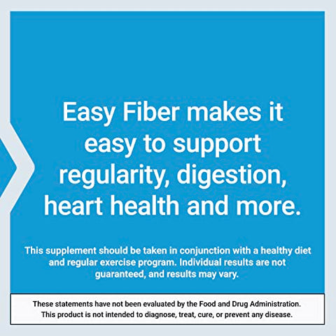 Easy Fiber – Fibra de Glucomanano para Regularidade, Digestão, Saúde do Coração, Sem Adoçantes Artificiais, Vegetariano, Não-OGM, Sem Glúten, Sem Açúcar, Peso Líquido 167g - Life Extension