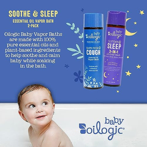 Óleo de Banho Vaporizante para Bebês Oilogic – Alívio para os Pequenos