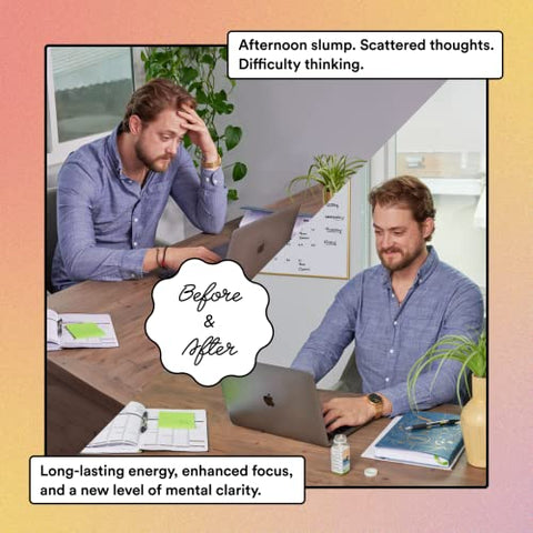 Focus Energy Drink Shots – Sem Jitters, Alívio do Estresse, Ashwagandha, Cogumelos Funcionais, Chá Verde Matcha, Vitamina B12, Vitamina C – 60 ml (5 Pacotes) - Magic Mind